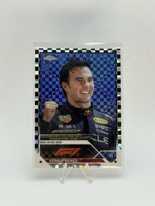 SERGIO PEREZ 2023 Topps Chrome Formula 1 F1 #182 Black Checker Flag Refractor - Bild 1 von 2