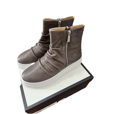 J/Slides Mujer Cuero Tenis Botines Zapatos Cómodos Plataforma Talla 7 Foto 1 de 4