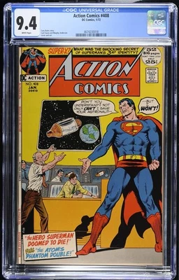 Action Comics #408 (1972) Silver Age Superman CGC 9.4 White MM040 - Image 1 of 2