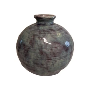 Kunstkeramik Blau und Violett Töne Glasur Keramik Knospen Vase - Bild 1 von 3