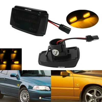 2x Schwarz LED Seitenblinker Blinker für  Volvo 740 850 940 960 C70 S70 S90 V90 - Bild 1 von 4