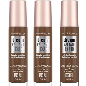 3x Maybelline Dream Radiant Liquid Hydrating Foundation, Java 135, 1 oz - Picture 1 of 4