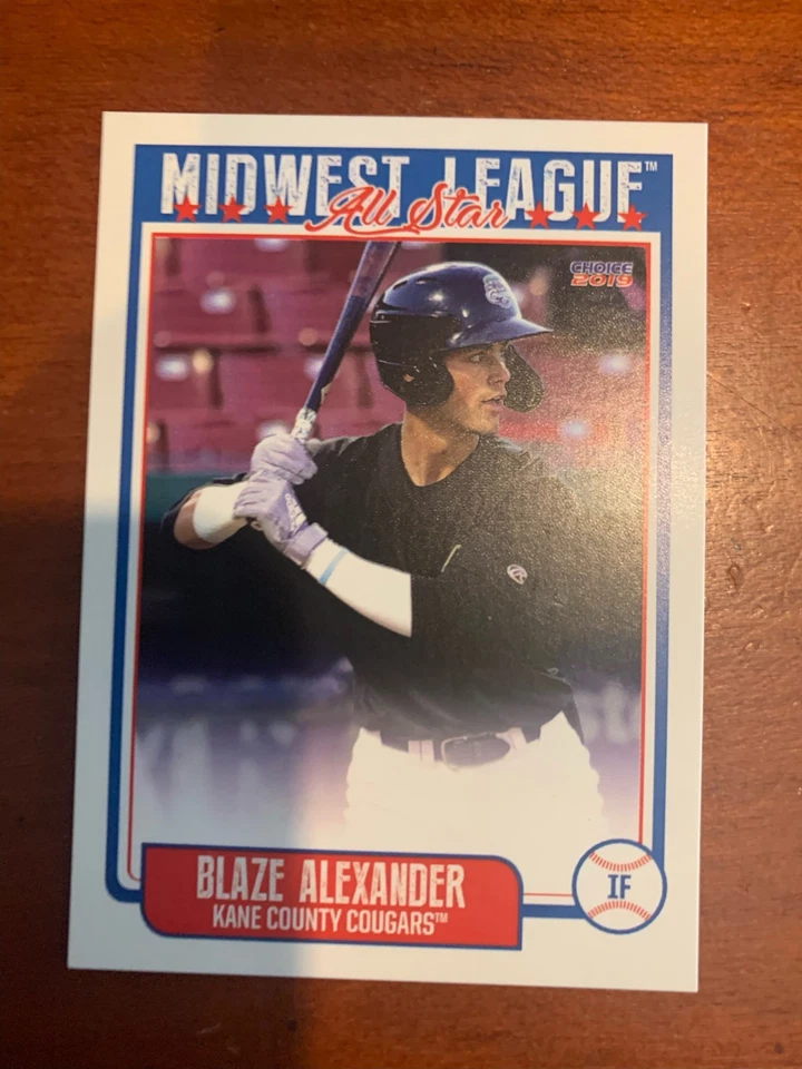 Blaze Alexander Kane County Cougars 2019 Midwest League All Star Set Card - Image 1 of 1