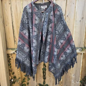 Shawl Cloak Cape Boho Coat Poncho Cardigan Jacket Casual One Size - Picture 1 of 10