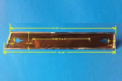 Новый из старых запасов GM 1968 Cadillac Fleetwood под правую руку фут Деревянный шпон для дверной панели хромированная отделка 7743230 - Изображение 1 из 4