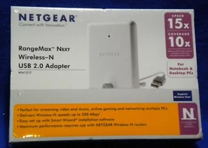 NETGEAR WN121T RangeMax Next Wireless-N Adapter IEEE 802.11b/g, Up to 300Mbps W - Picture 1 of 5
