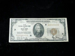 1929 $20 National Currency Note Reserve Bank of New York - Picture 1 of 4