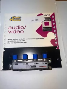 Open House H803 audio/ video 3-way splitter for CATV and antenna applications - Picture 1 of 2
