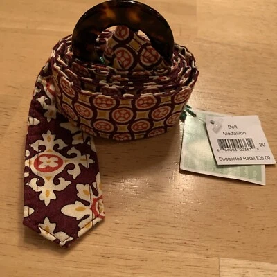 Vera Bradley Reversible Cloth Belt in Medallion NEW W/Tags Boho Batik - Image 1 of 4