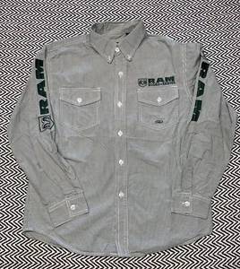 Roper RAM Rodeo Series YOUTH BOYS LARGE Green Button Up Long Sleeve Shirt - Picture 1 of 8