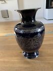 Hutschenreuther Hohenberg Porzellan Vase, kobaltblau H&#246;he 26 cm