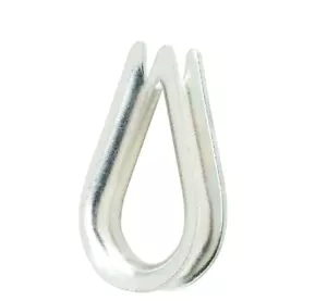 4PK Everbilt 1/8 in. Zinc-Plated Wire Rope Thimble Lifting Hardware 42484 - Picture 1 of 4