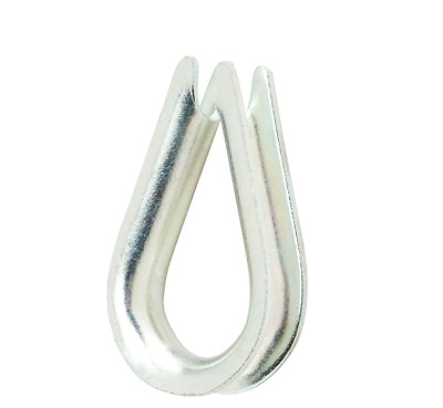 4PK Everbilt 1/8 In. Zinc-Plated Wire Rope Thimble Lifting Hardware 1000012290 • 9.95$