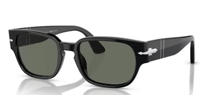 Persol Sunglasses Men's Black 52mm Green Polarized Lens PO3245S-9558 NEW - Picture 1 of 5