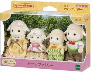 JAPAN EPOCH Sylvanian Families FS-42 Sheep Family Doll Calico Critters W/ TRACK - Picture 1 of 8