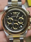 Invicta Men's Watch Speedway Black and Gold Tone Dial Two Tone Bracelet INV#6