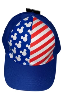 NWT Disney Mickey Mouse Patriotic American Flag Independence Day Snapback Blue - Picture 1 of 8