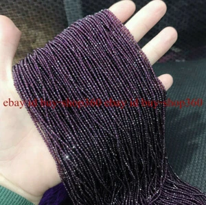 Wholesale 10 Strands 2MM Natural Amethyst Gemstone Faceted Round Loose Beads 15" - Picture 1 of 12
