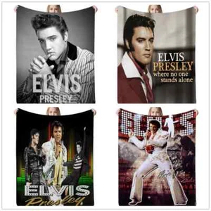 The King 3D Elvis Presley Flannel Blanket Bedroom Living room Sofa Warm Blanket - Picture 1 of 13