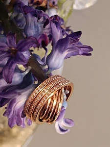 Genialer Rosegold Ring Christ edelstahl OVP mehr als 100Zirkoniasteine NP 149€ - Bild 1 von 24