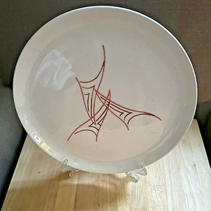 Rare Santa Anita Ware Hi-Fi Pattern Dinner Plate Mid-Century Atomic CA Pottery - Picture 1 of 2