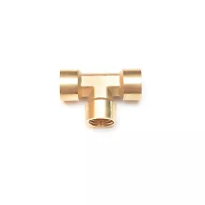 1/8 BSP Female Tee British Pipe Brass Fitting Fuel Air Water Oil Gas FasParts - Picture 1 of 6