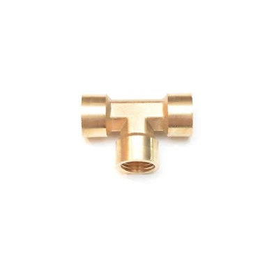 1/4 BSP Female Tee British Pipe Brass Fitting Fuel Air Water Oil Gas FasParts - Image 1 of 4