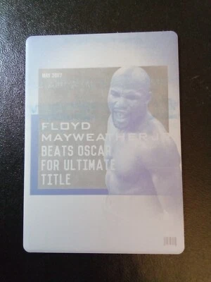 Floyd Mayweather 2021 Leaf Ultimate Cyan Plate 1/1 #UTM-FM1  - Image 1 of 2
