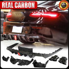 For Benz C238 E300 E400 Sport Real Carbon Rear Bumper Diffuser Lip W/Exhaust Tip