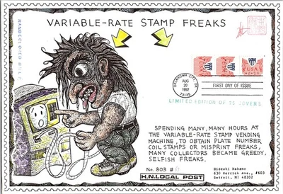 GOLDPATH: МЕСТНАЯ ПОЧТА США 1992 ОКЛАХОМА-СИТИ, OK.FDC. РАСКРАШЕННЫЙ ВРУЧНУЮ CV888_P03 - Изображение 1 из 2