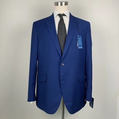 Kenneth Cole Reaction Mens Slim fit Suit Jacket Blazer 46L Blue Solid E06732A - Image 1 of 4