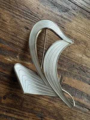 Spilla smaltata argento sterling Ivar T Holth Norvegia norvegese vintage tenu... - Immagine 1 di 4