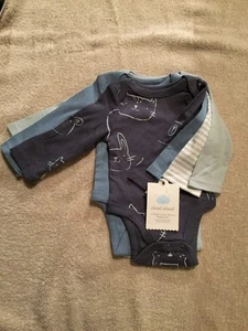 Cloud Island 4 Pack Long Sleeve Bodysuits Newborn NEW With Tags!! - Picture 1 of 1