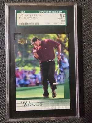 Tiger Woods #1 2001 Upper Deck SGC 8,5 Foto 1 de 2