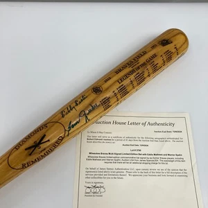 Eddie Mathews & Warren Spahn Milwaukee Brewers Multi Signed Baseball Bat JSA COA - Picture 1 of 8