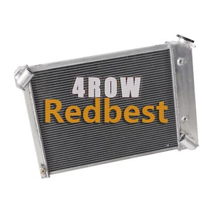 4 Row Aluminum Radiator For 66 67 68 Chevy Corvette Big Block 7.0L V8 Engine AT - Foto 1 di 14