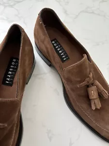 Fratelli Rossetti braune Wildleder-Halbschuhe mit Quaste hergestellt in Italien 5 Herren/6,5/7 Damen - Bild 1 von 12
