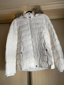 Tommy Hilfiger Puffer Down Jacket Coat With Detachable Hood With Fur Size XL - Picture 1 of 4