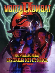 Póster publicitario promocional brillante de Mortal Kombat II Midway Arcade sin marco A0516 - Imagen 1 de 6