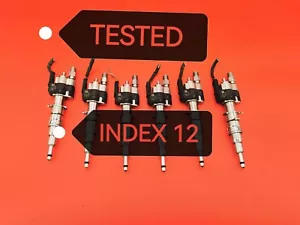 07-15 BMW 135i 335I 535I E60 E90 N54 INJECTORS INDEX 12  SET OF 6 Tested OEM - Picture 1 of 8