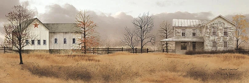 Billy Jacobs Peaceful Homestead Farm Art Print-36 x 12 - Image 1 of 1