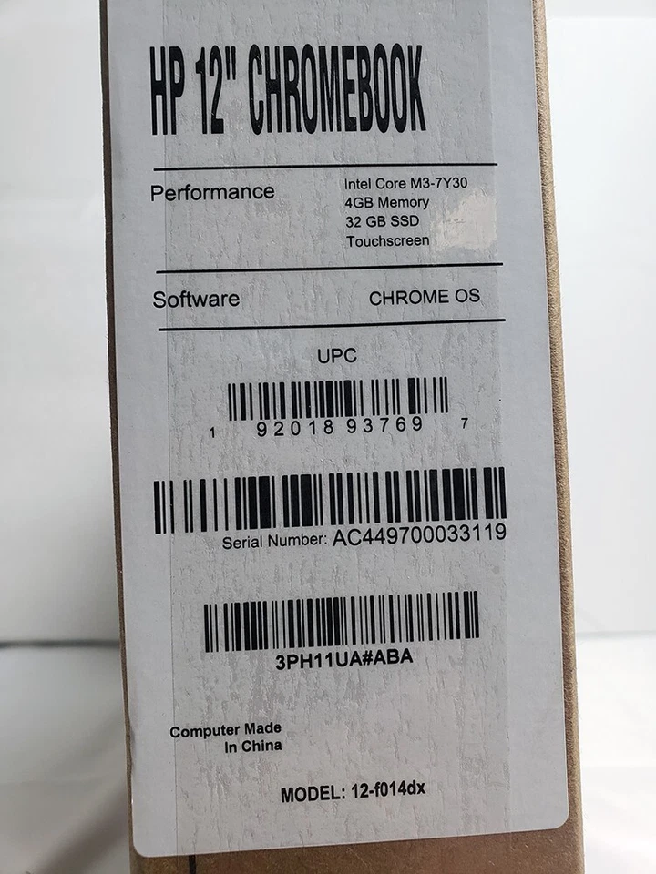 HP 12.3" 2-em-1 4GB RAM 32GB SSD Chrome tela sensível ao toque 3PH11UA#ABA - Imagem 1 de 1