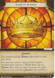3 x Kings of Summer AGoT LCG 2.0 Game of Thrones Called to Arms 37 - Picture 1 of 1