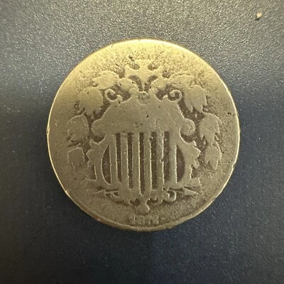 1872 Shield Nickel US 5c Coin Circulated #N03651 - Image 1 of 2