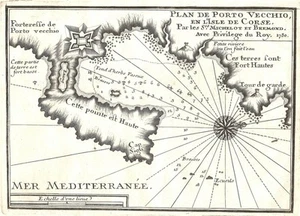 Antique map, Michelot, Plan de Porto Vecchio en l'Isle de Corse - Picture 1 of 1