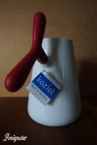 koziol A-Pollo Red Porcelain Milk Jug Coffee Pot Large - Picture 1 of 5