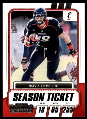 2021 Panini Contenders Draft Picks Game Ticket Purple Travis Kelce Cincinnati - Image 1 of 2