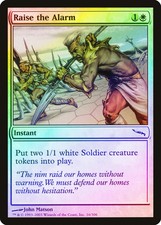 Raise the Alarm FOIL Mirrodin PLD White Common MAGIC GATHERING CARD ABUGames