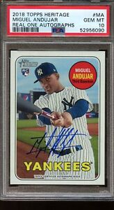 2018 Topps Heritage #ROA-MA Miguel Andujar Real One Auto High Number PSA 10