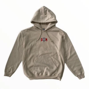 Actual Fact MF Doom DM Embroidered Hoodie In Sand Hooded Sweatshirt - Picture 1 of 2